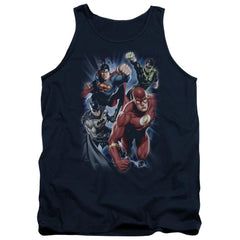 Justice League Of America Storm Chasers Men's 18/1 Cotton Tank Top