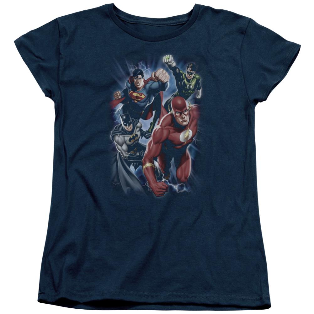 Justice League Of America Storm Chasers Women's 18/1 Cotton Short-Sleeve T-Shirt