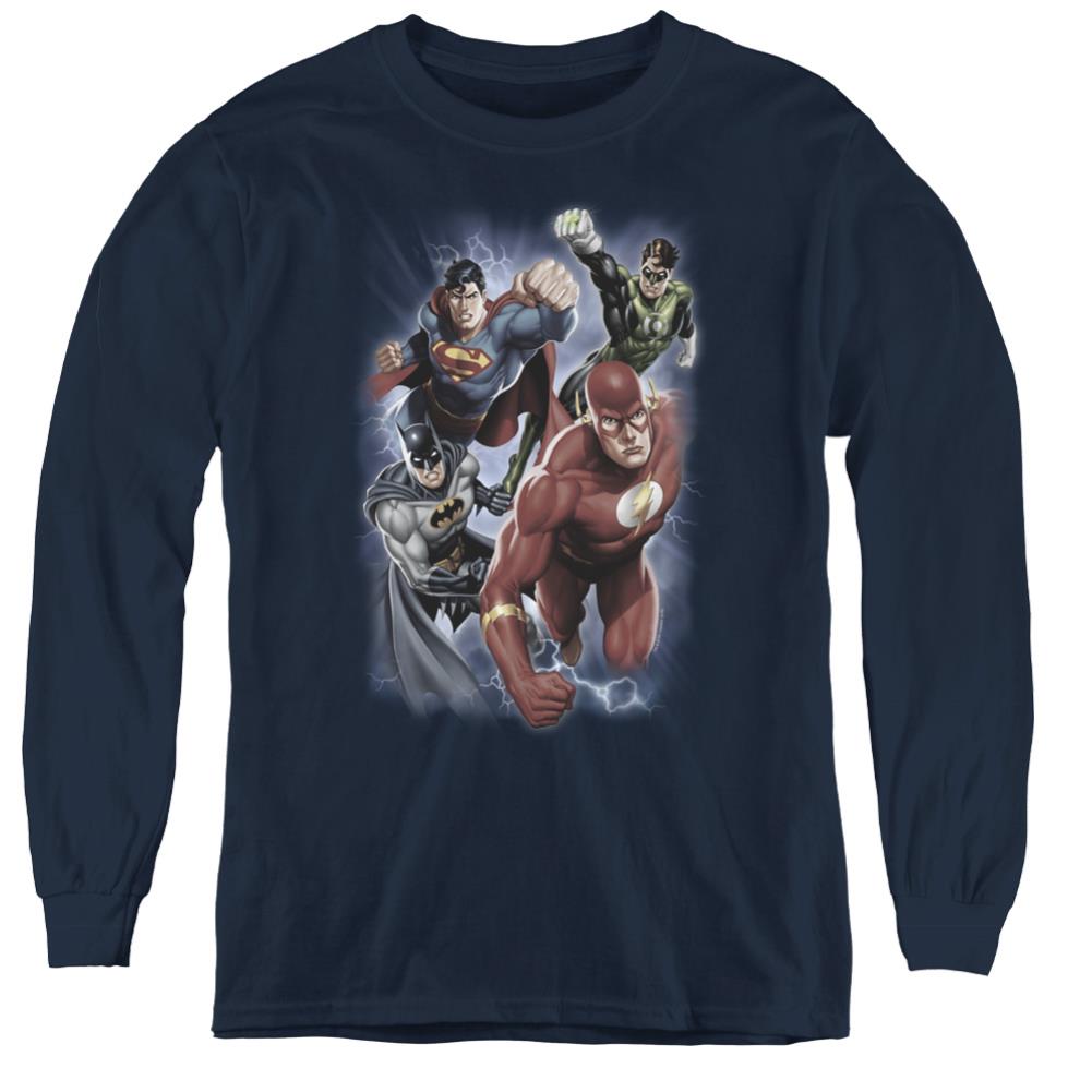 Justice League Of America Storm Chasers Youth Long-Sleeve T-Shirt