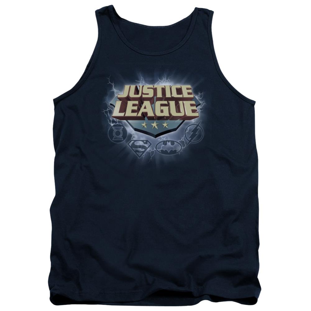 Justice League Of America Storm Logo Men's 18/1 Cotton Tank Top