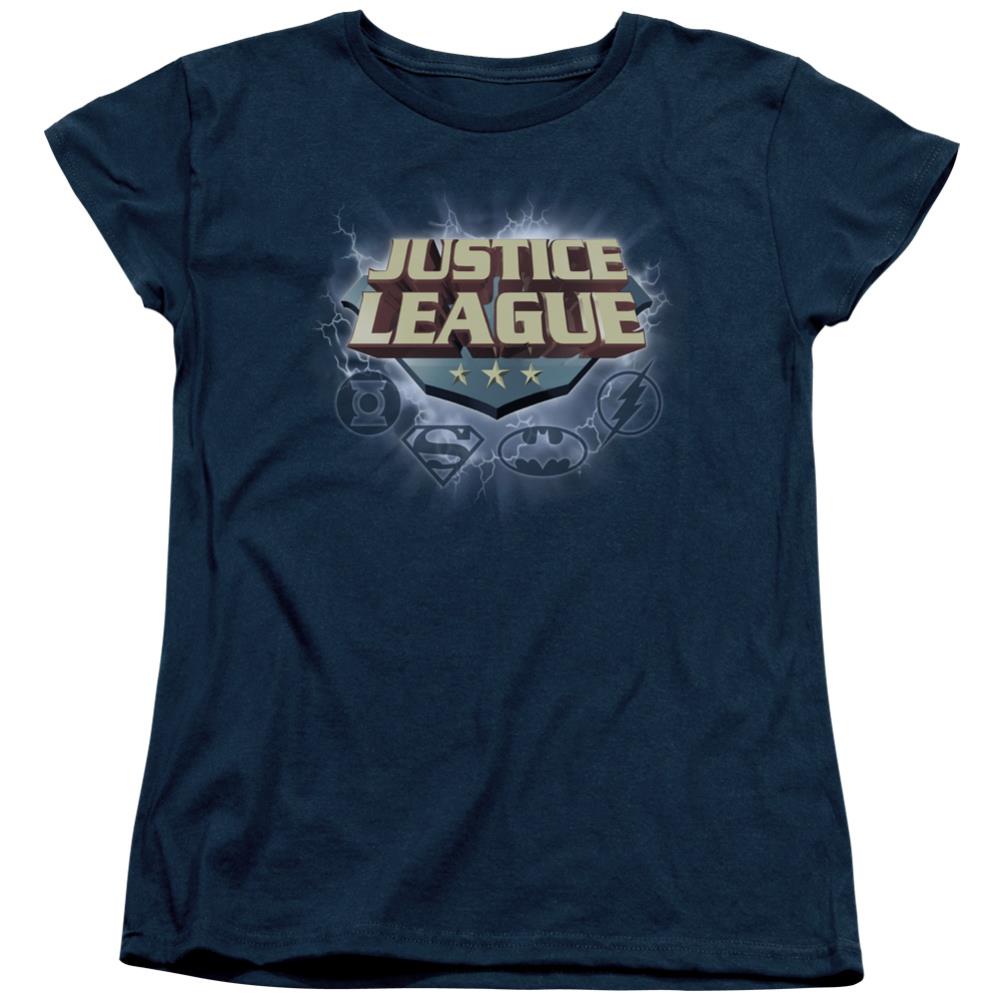 Justice League Of America Storm Logo Women's 18/1 Cotton Short-Sleeve T-Shirt