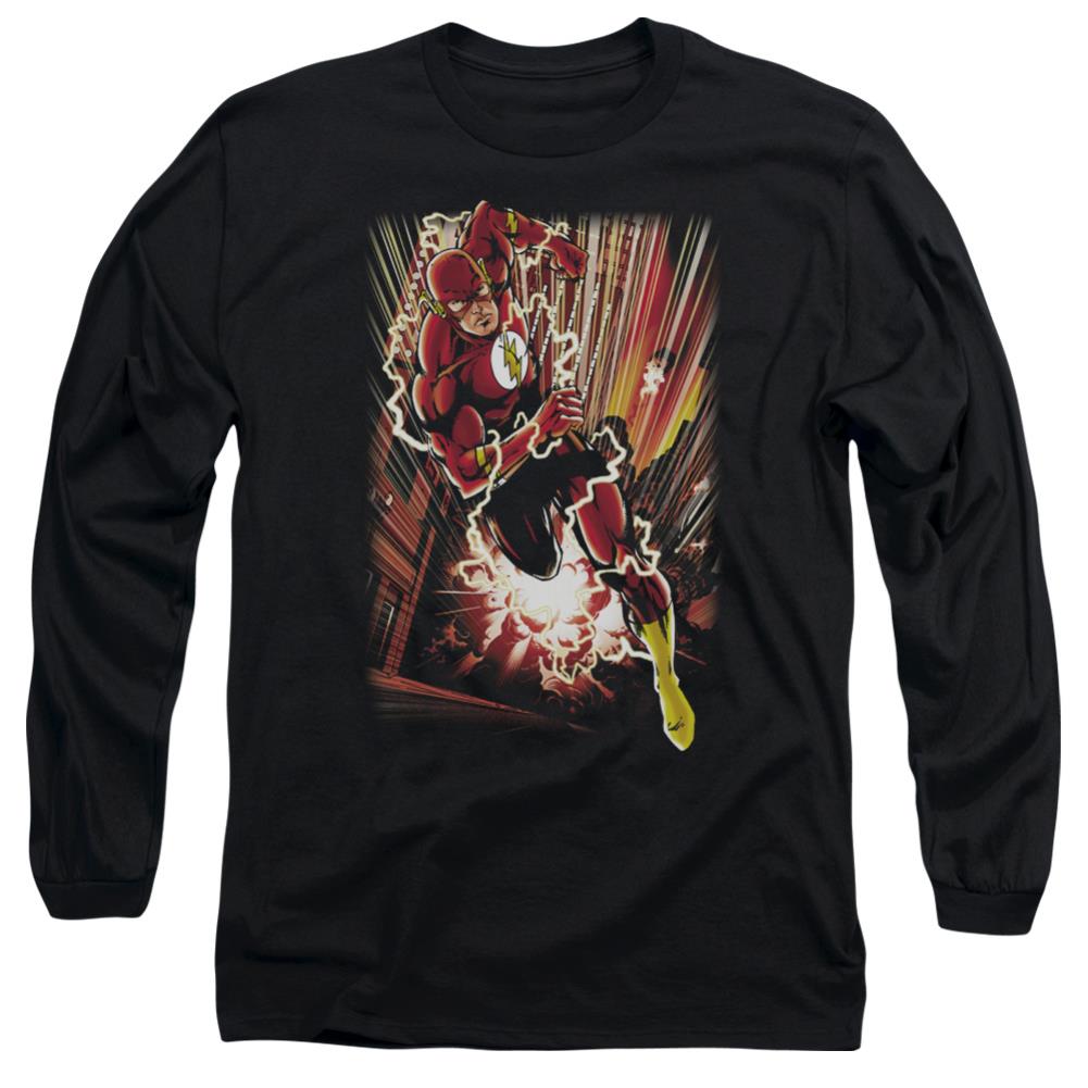Justice League Of America Street Speed Men's 18/1 Cotton Long-Sleeve T-Shirt