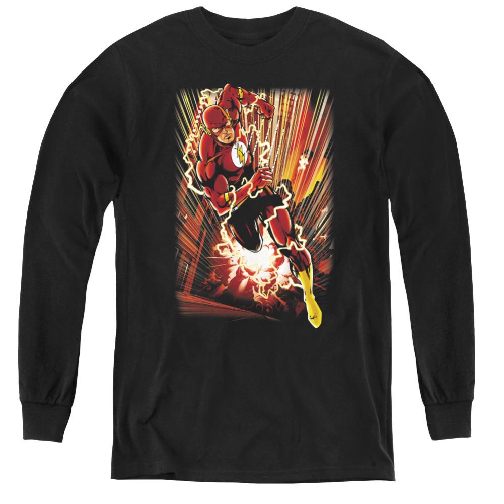 Justice League Of America Street Speed Youth Long-Sleeve T-Shirt