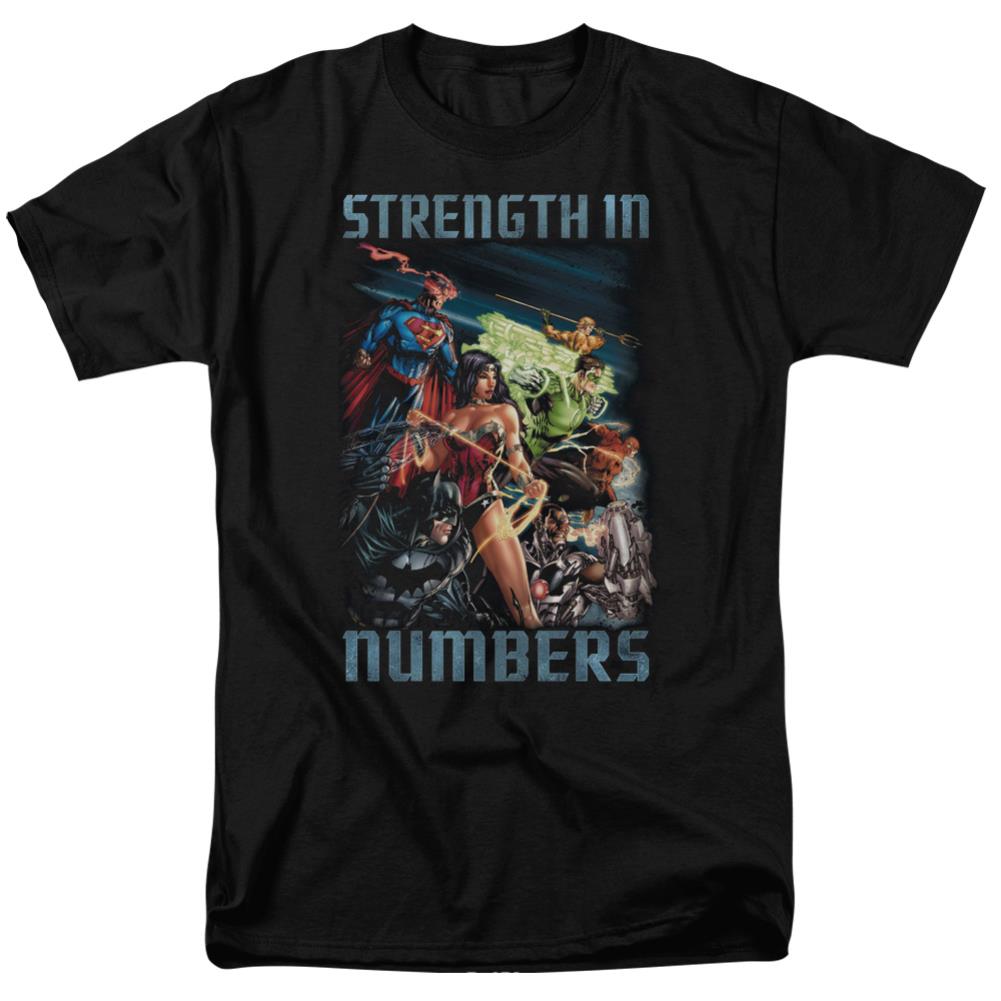 Justice League Of America Strength In Number Men's 18/1 Cotton Short-Sleeve T-Shirt