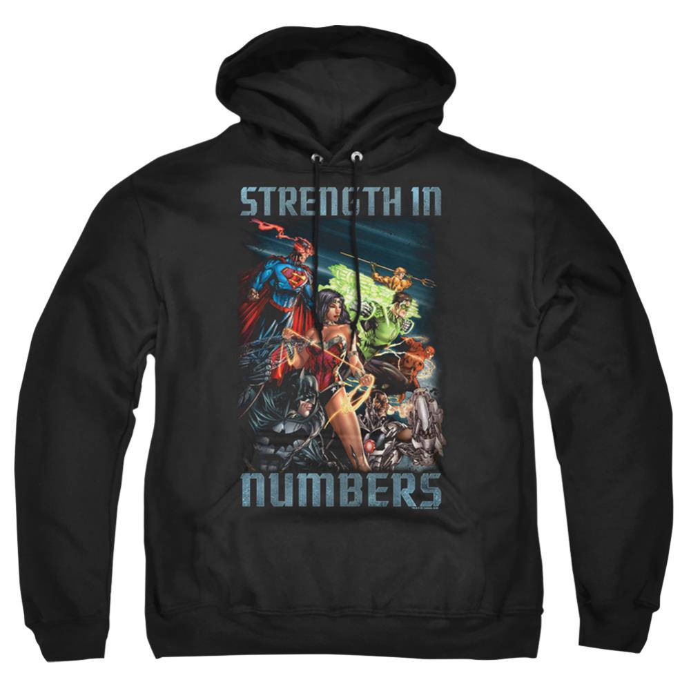 Justice League Of America Strength In Number Men's Pull-Over 75 25 Poly Hoodie