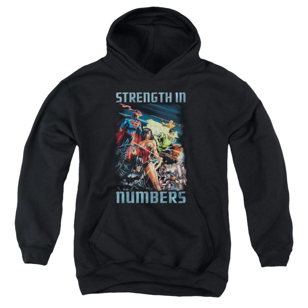 Justice League Of America Strength In Number Youth Cotton Poly Pull-Over Hoodie