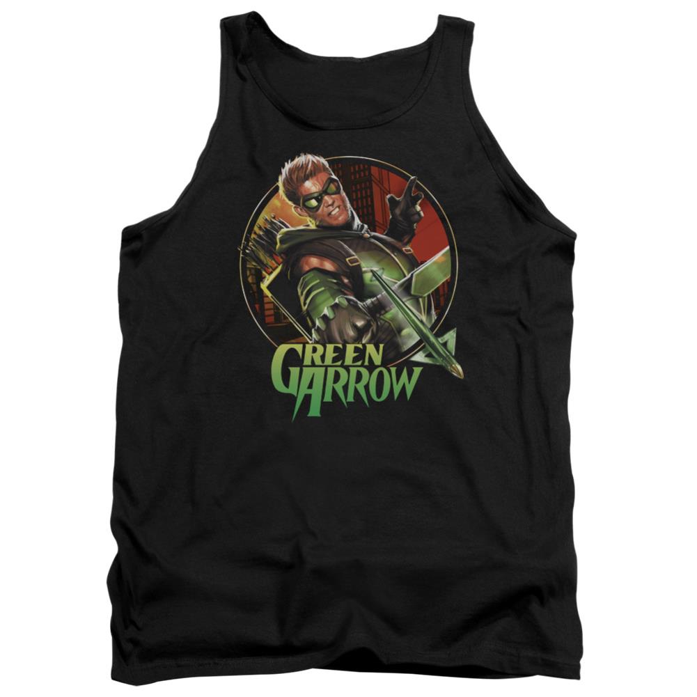 Justice League Of America Sunset Archer Men's 18/1 Cotton Tank Top