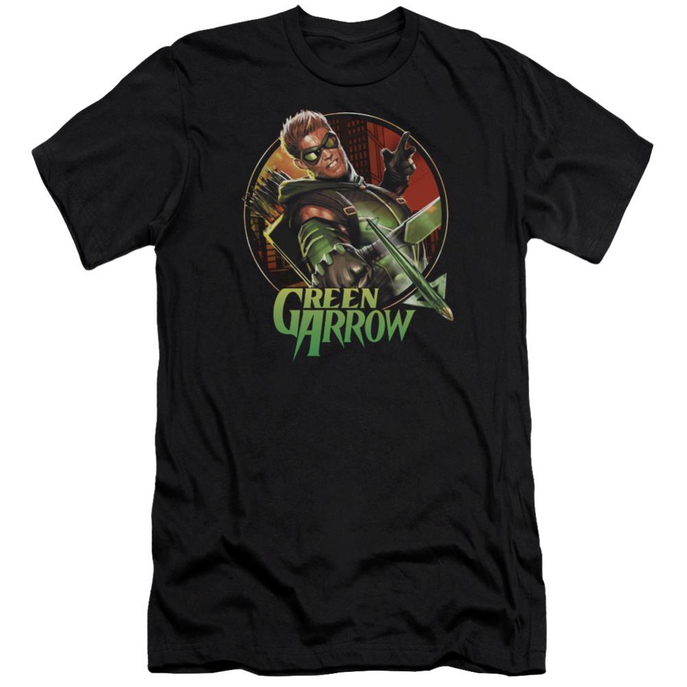 Justice League Of America Sunset Archer Men's Ultra-Soft 30/1 Cotton Slim Short-Sleeve T-Shirt