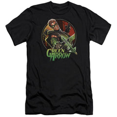 Justice League Of America Sunset Archer Men's Ultra-Soft 30/1 Cotton Slim Short-Sleeve T-Shirt