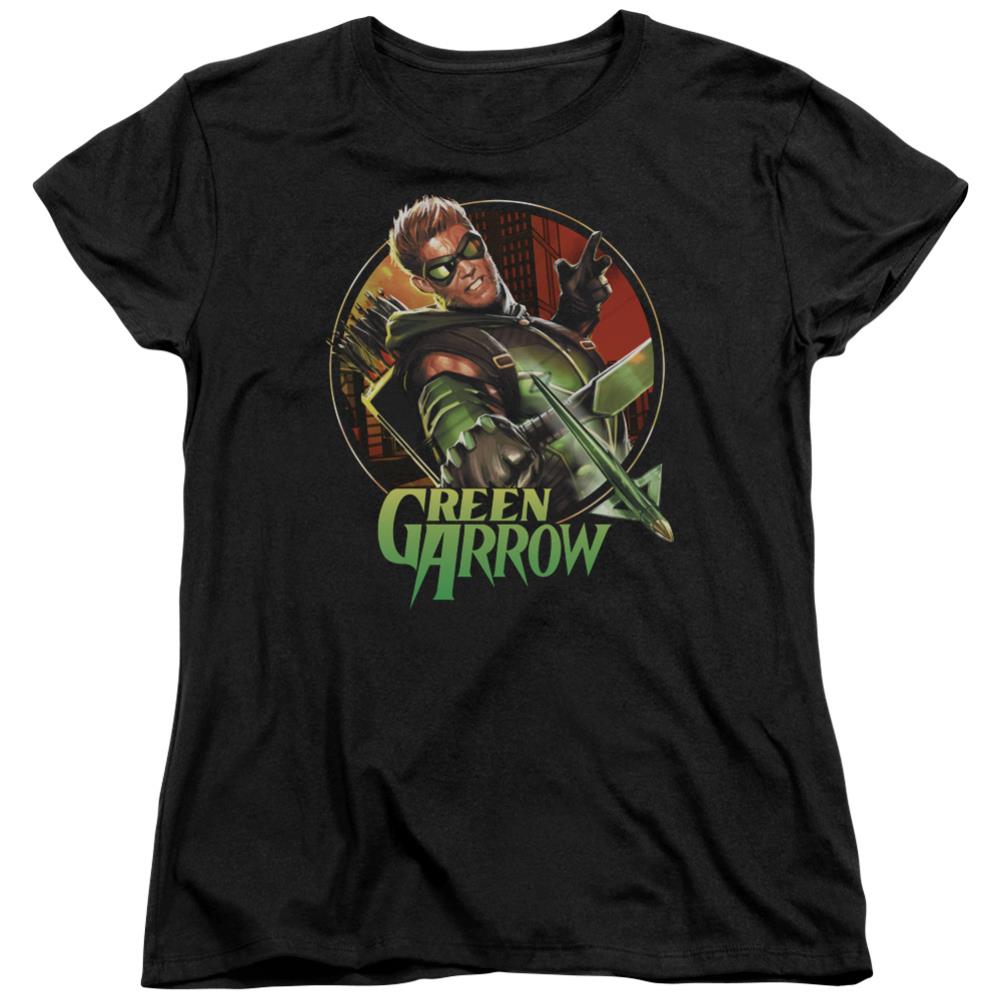Justice League Of America Sunset Archer Women's 18/1 Cotton Short-Sleeve T-Shirt