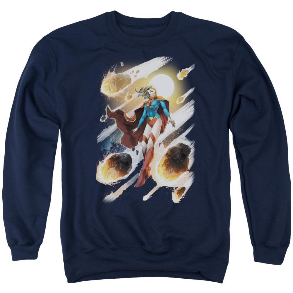 Justice League Of America Supergirl #1 Men's Crewneck 50 50 Poly Long-Sleeve T-Shirt