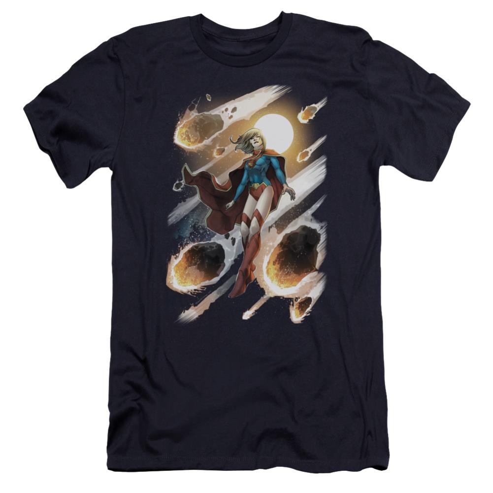 Justice League Of America Supergirl #1 Men's Ultra-Soft 30/1 Cotton Slim Short-Sleeve T-Shirt