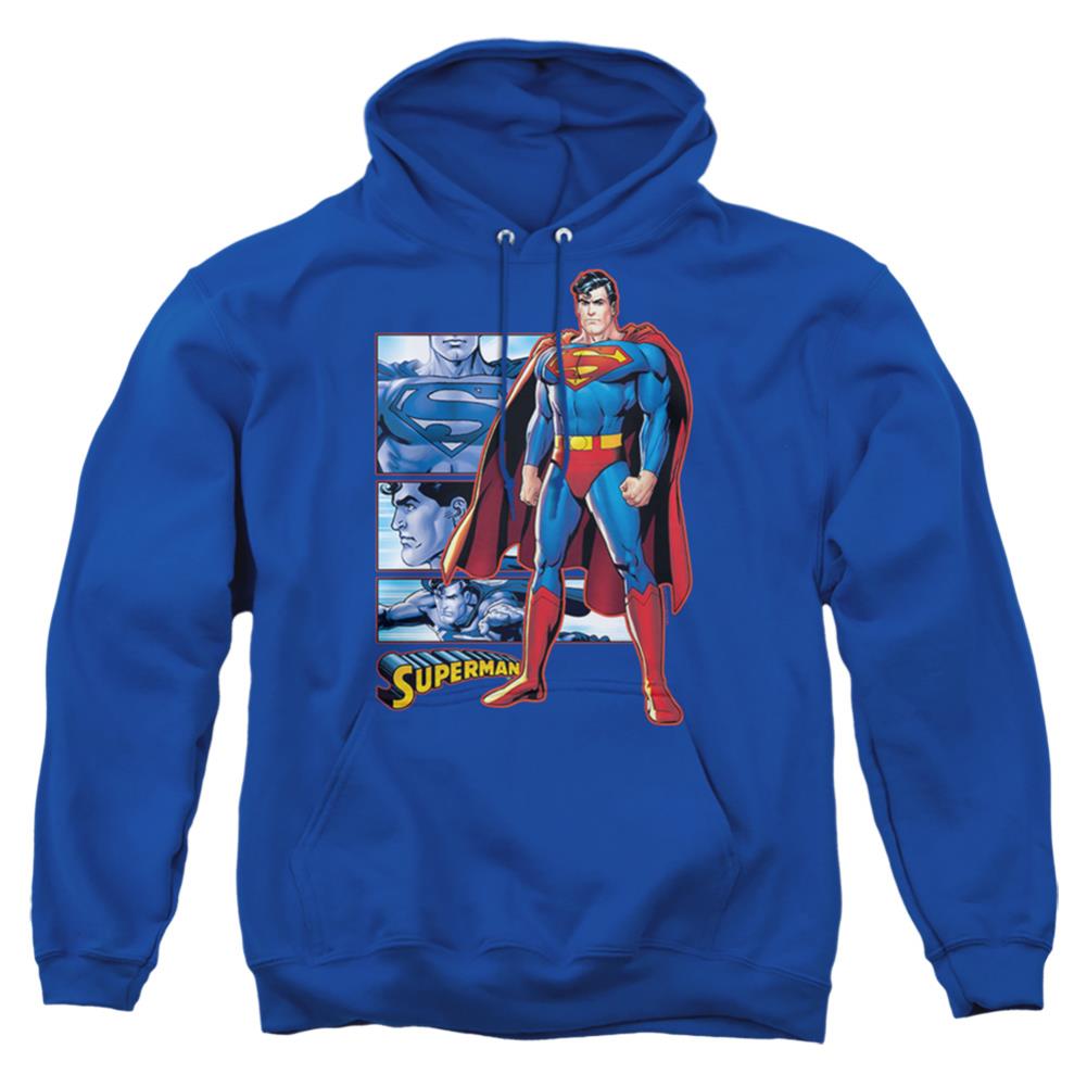Justice League Of America Superman Panels Men's Pull-Over 75 25 Poly Hoodie