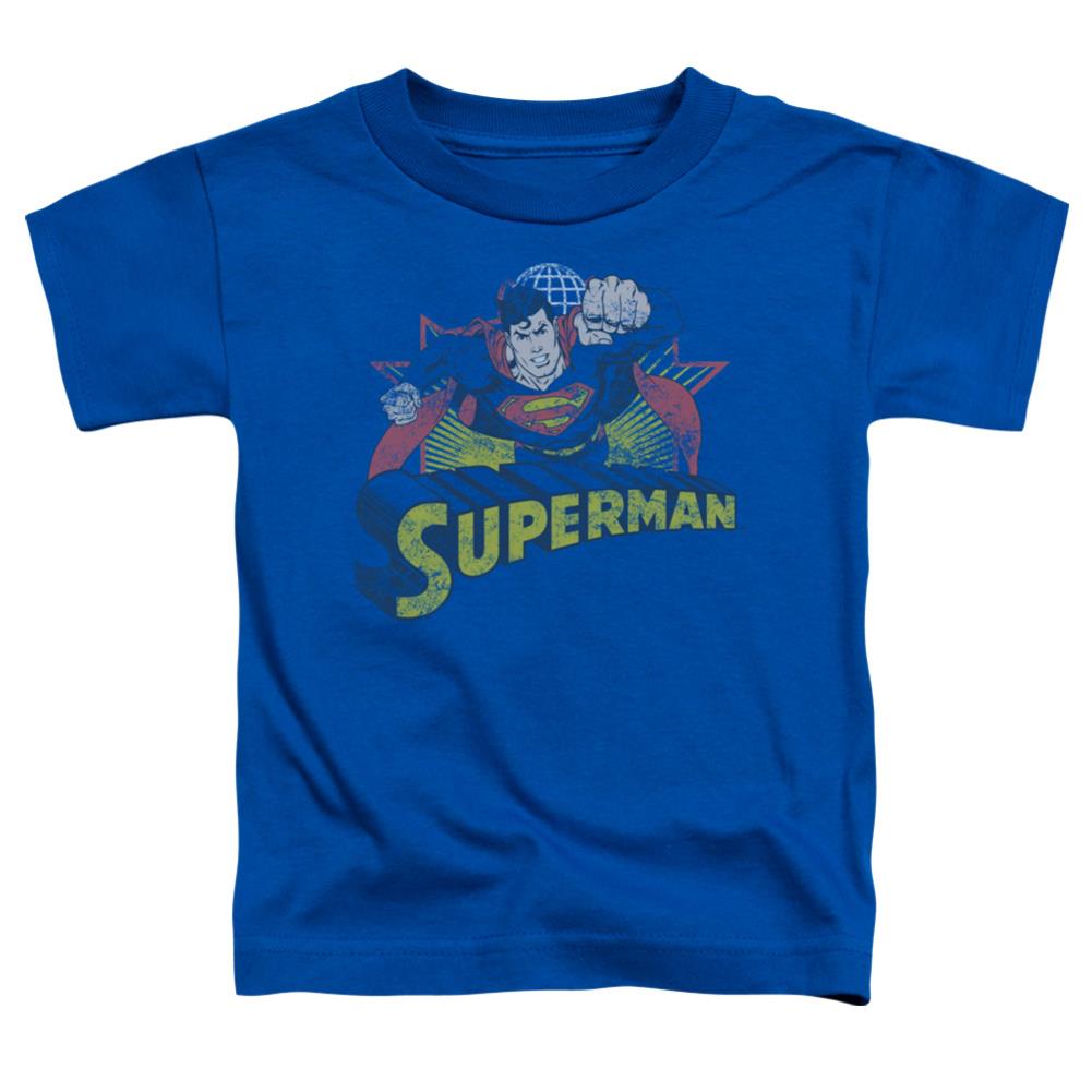 Justice League Of America Superman Rough DistreShort-Sleeve T-Shirtoddler 18/1 Cotton Short-Sleeve T-Shirt