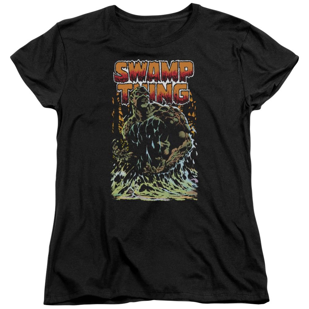 Justice League Of America Swamp Thing Women's 18/1 Cotton Short-Sleeve T-Shirt