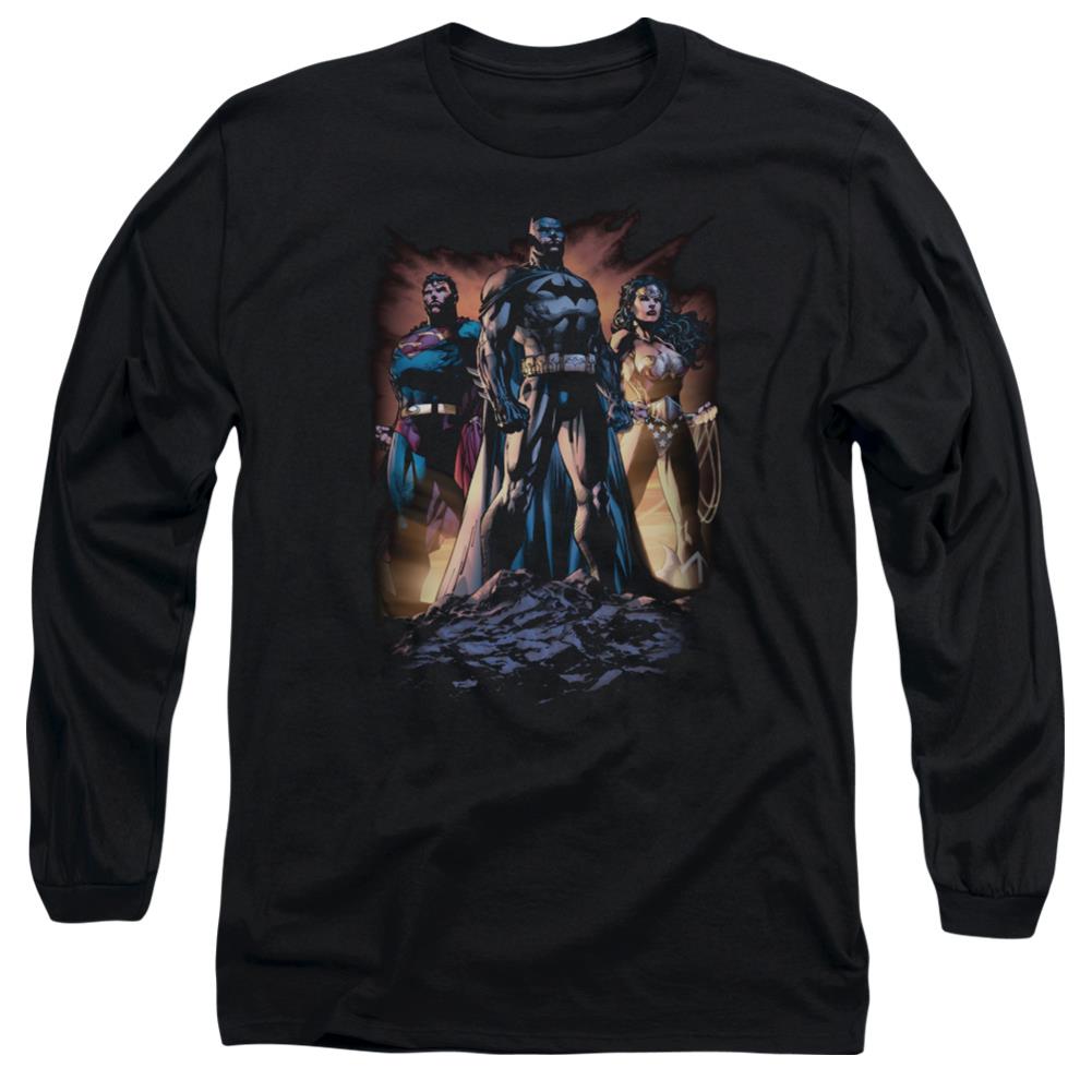 Justice League Of America Take A Stand Men's 18/1 Cotton Long-Sleeve T-Shirt