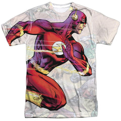 Justice League Of America Taking The Lead Men's Regular Fit Polyester Short-Sleeve T-Shirt