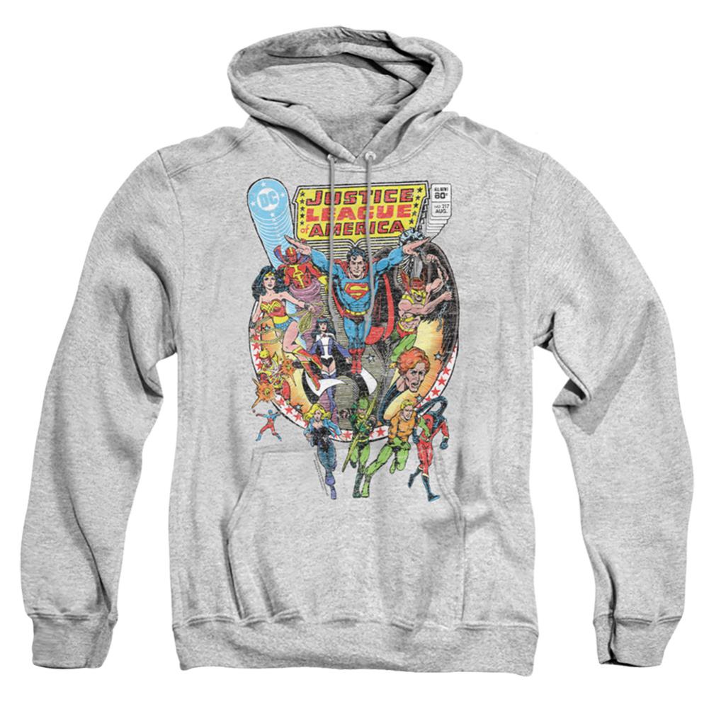 Justice League Of America Team Up Men's Pull-Over 75 25 Poly Hoodie