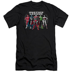 Justice League Of America The Big Five Men's Ultra-Soft 30/1 Cotton Slim Short-Sleeve T-Shirt