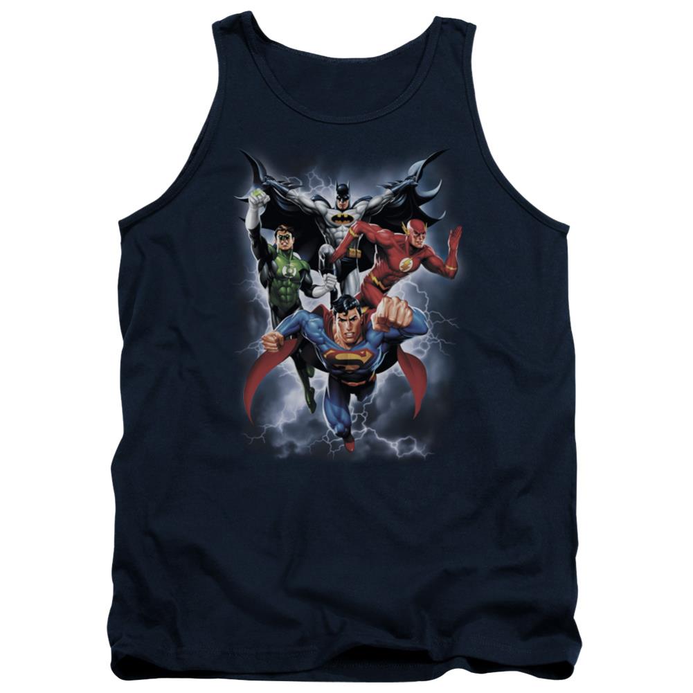 Justice League Of America The Coming Storm Men's 18/1 Cotton Tank Top