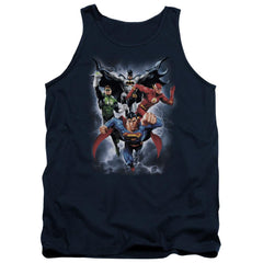 Justice League Of America The Coming Storm Men's 18/1 Cotton Tank Top