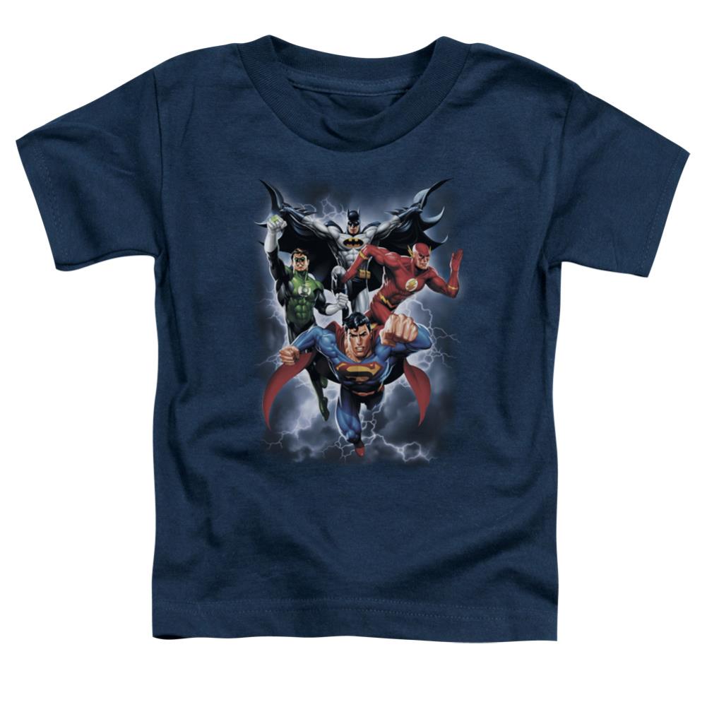 Justice League Of America The Coming Storm Toddler 18/1 Cotton Short-Sleeve T-Shirt