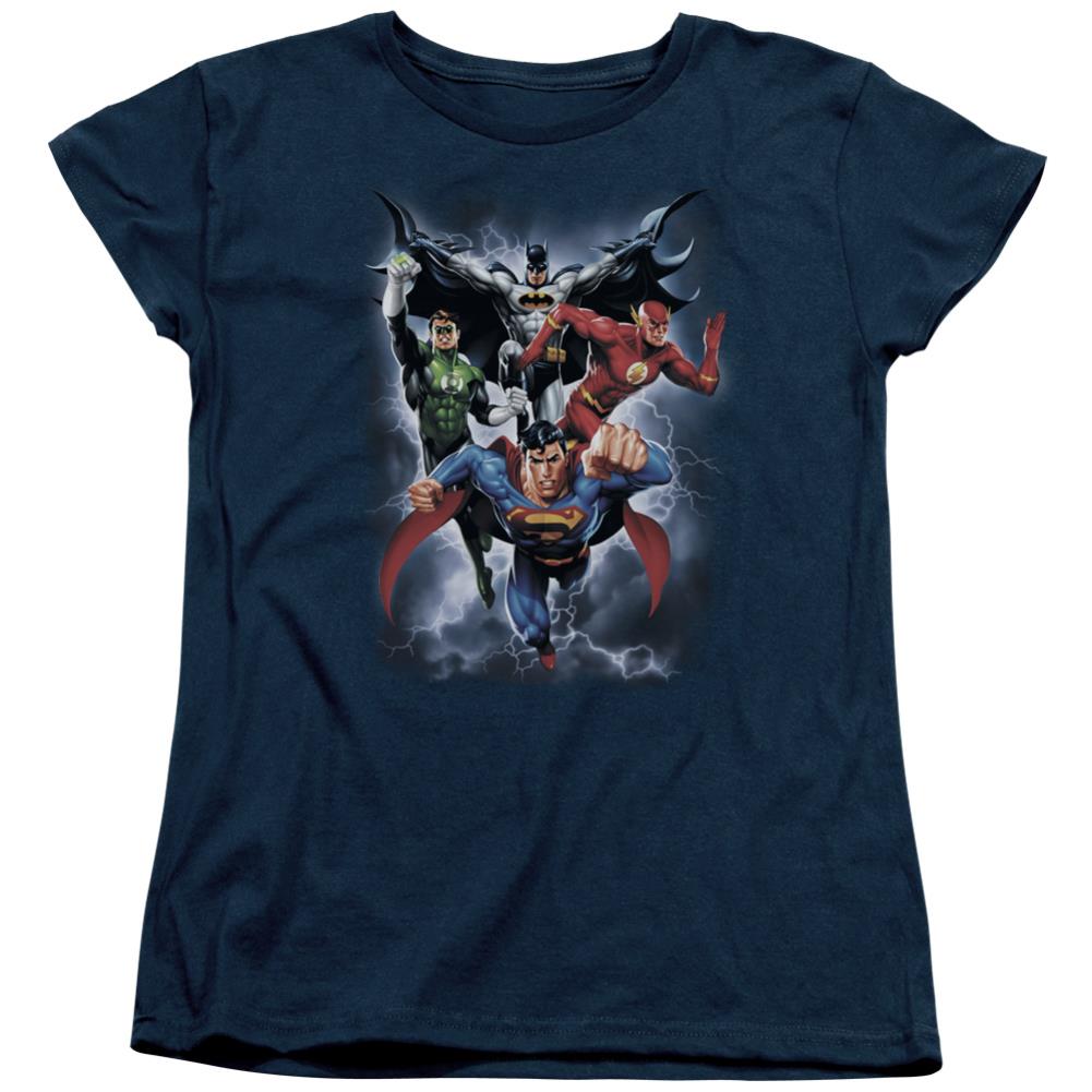 Justice League Of America The Coming Storm Women's 18/1 Cotton Short-Sleeve T-Shirt