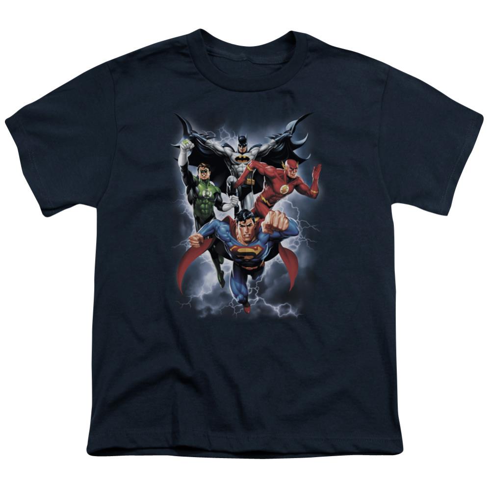 Justice League Of America The Coming Storm Youth 18/1 100% Cotton Short-Sleeve T-Shirt