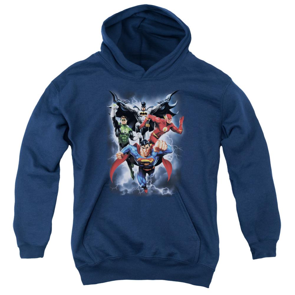 Justice League Of America The Coming Storm Youth Cotton Poly Pull-Over Hoodie