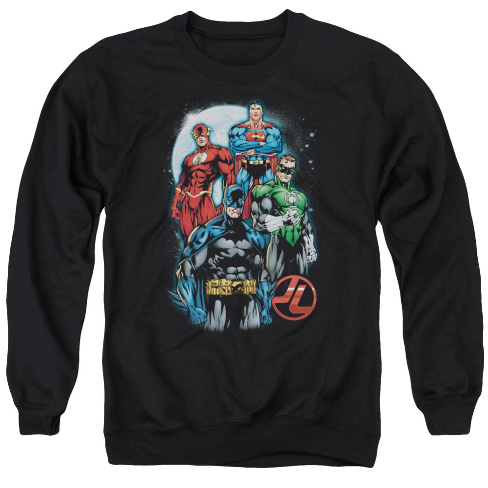 Justice League Of America The Four Men's Crewneck 50 50 Poly Long-Sleeve T-Shirt