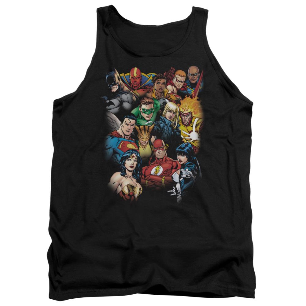 Justice League Of America The Leagues All Here Men's 18/1 Cotton Tank Top