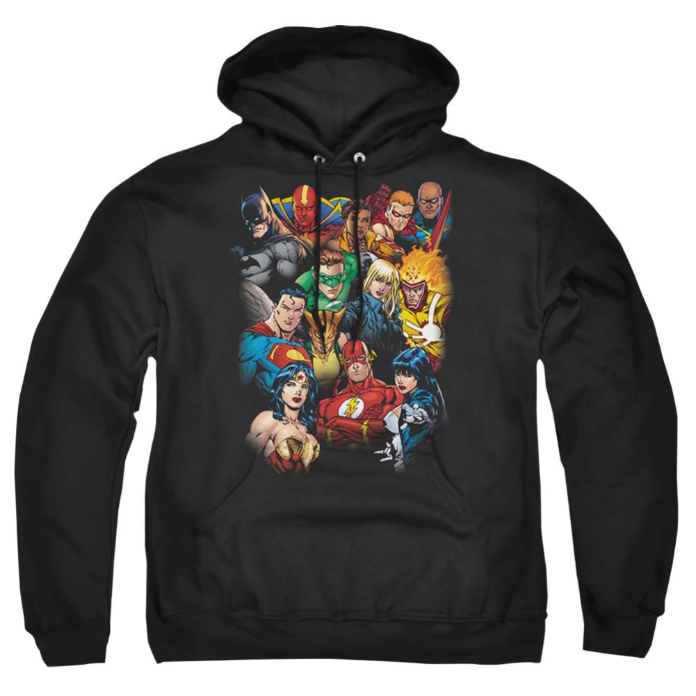 Justice League Of America The Leagues All Here Men's Pull-Over 75 25 Poly Hoodie