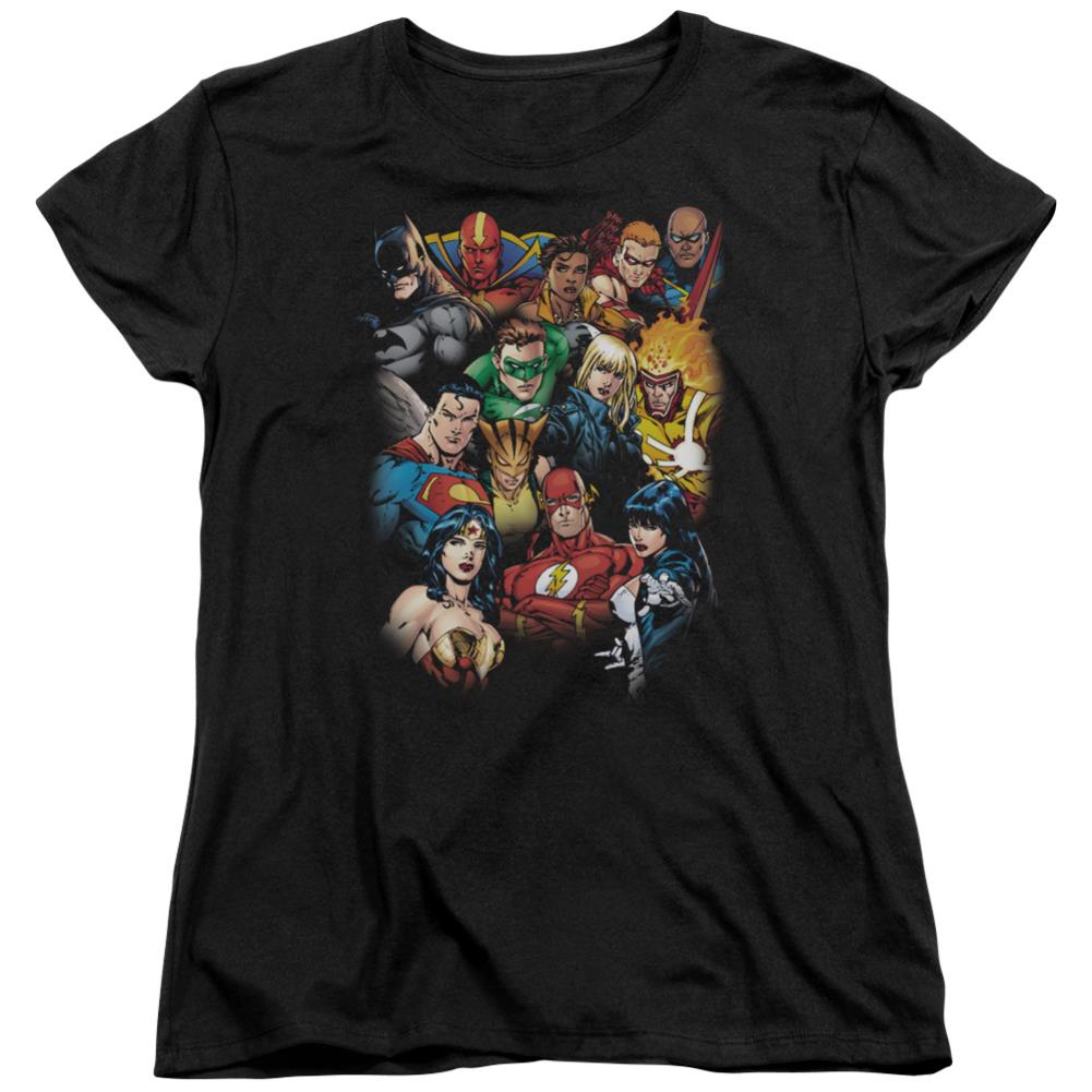 Justice League Of America The Leagues All Here Women's 18/1 Cotton Short-Sleeve T-Shirt