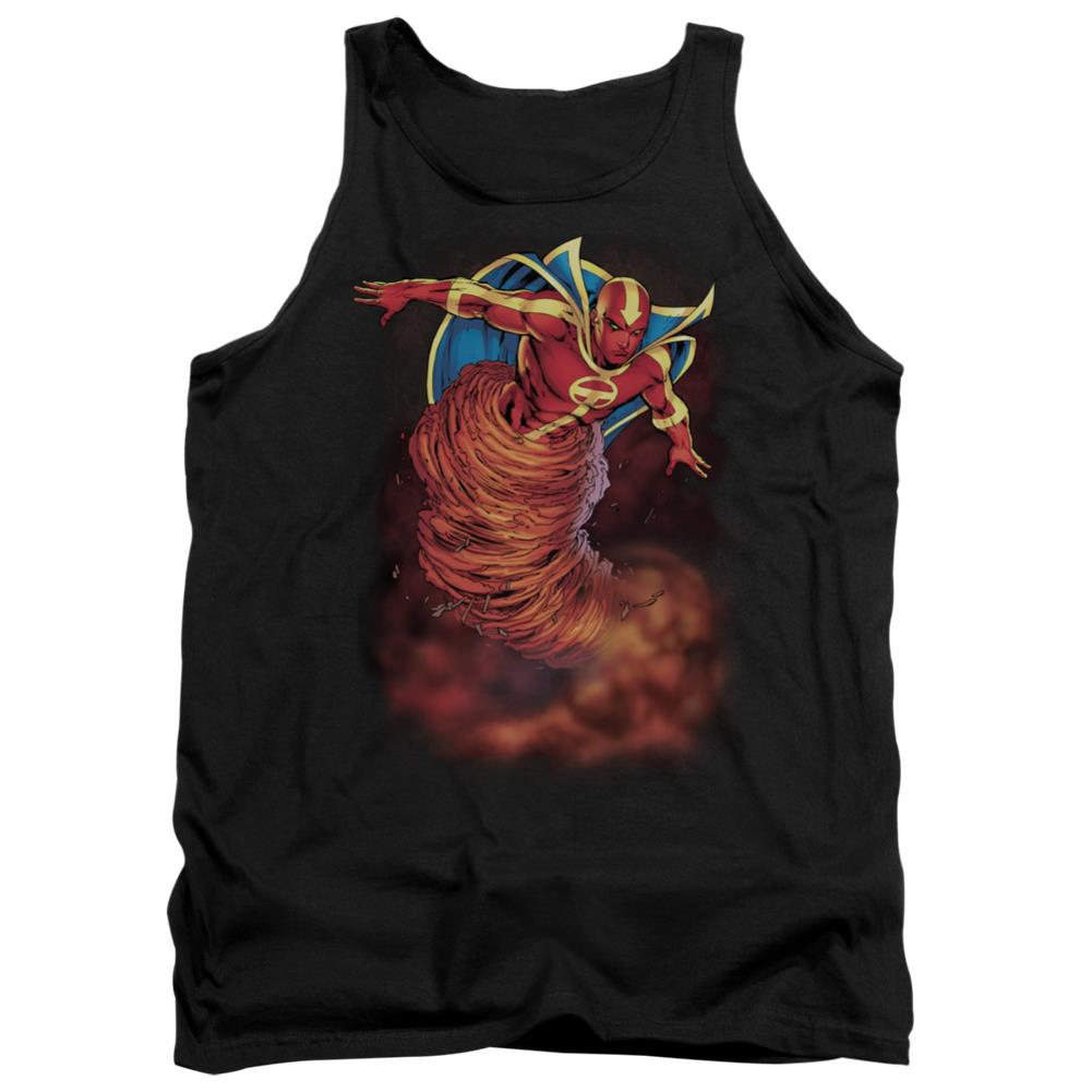 Justice League Of America Tornado Cloud Men's 18/1 Cotton Tank Top