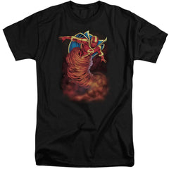 Justice League Of America Tornado Cloud Men's 18/1 Tall Cotton Short-Sleeve T-Shirt