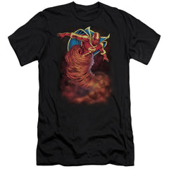 Justice League Of America Tornado Cloud Men's Ultra-Soft 30/1 Cotton Slim Short-Sleeve T-Shirt