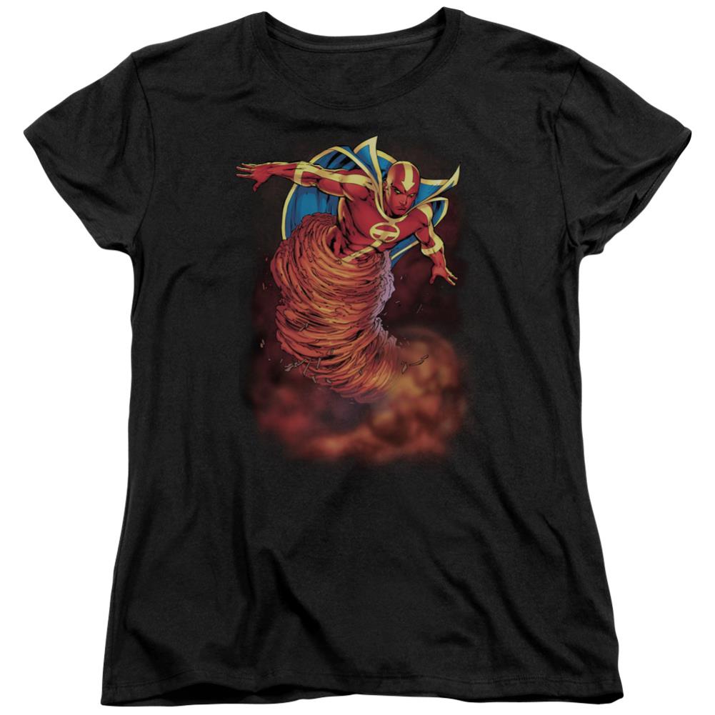 Justice League Of America Tornado Cloud Women's 18/1 Cotton Short-Sleeve T-Shirt