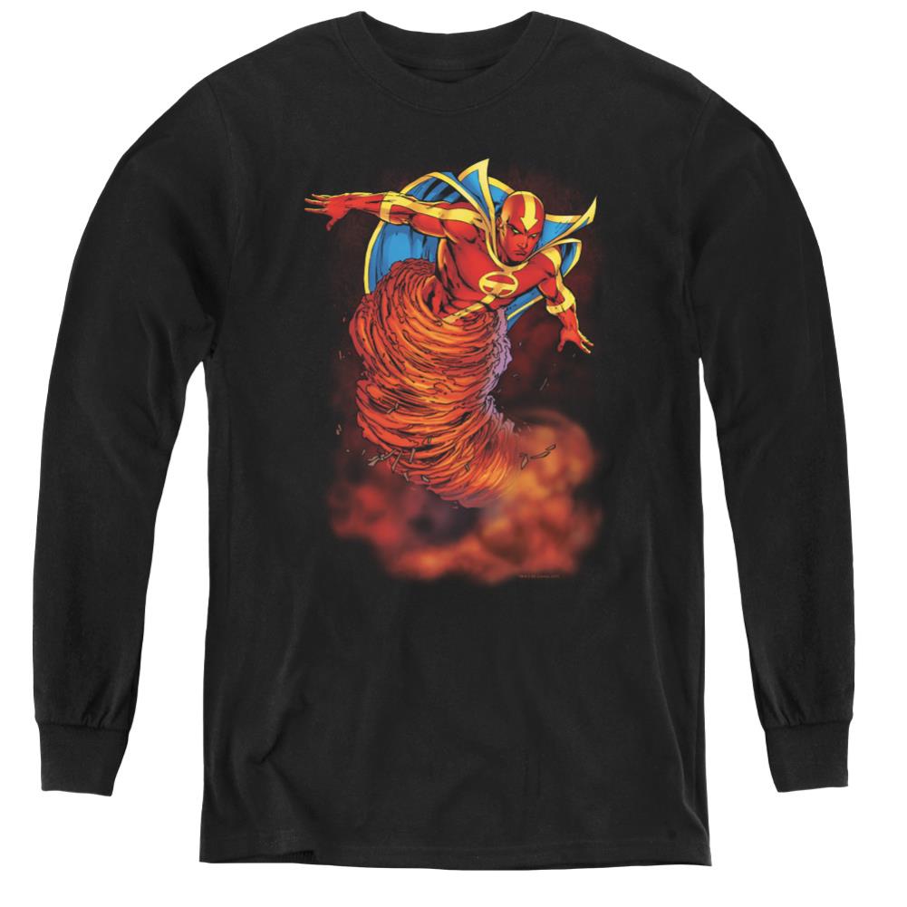 Justice League Of America Tornado Cloud Youth Long-Sleeve T-Shirt