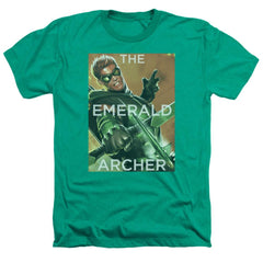 Justice League Of America Trigger Men's 30/1 Heather 60 40 Poly Short-Sleeve T-Shirt