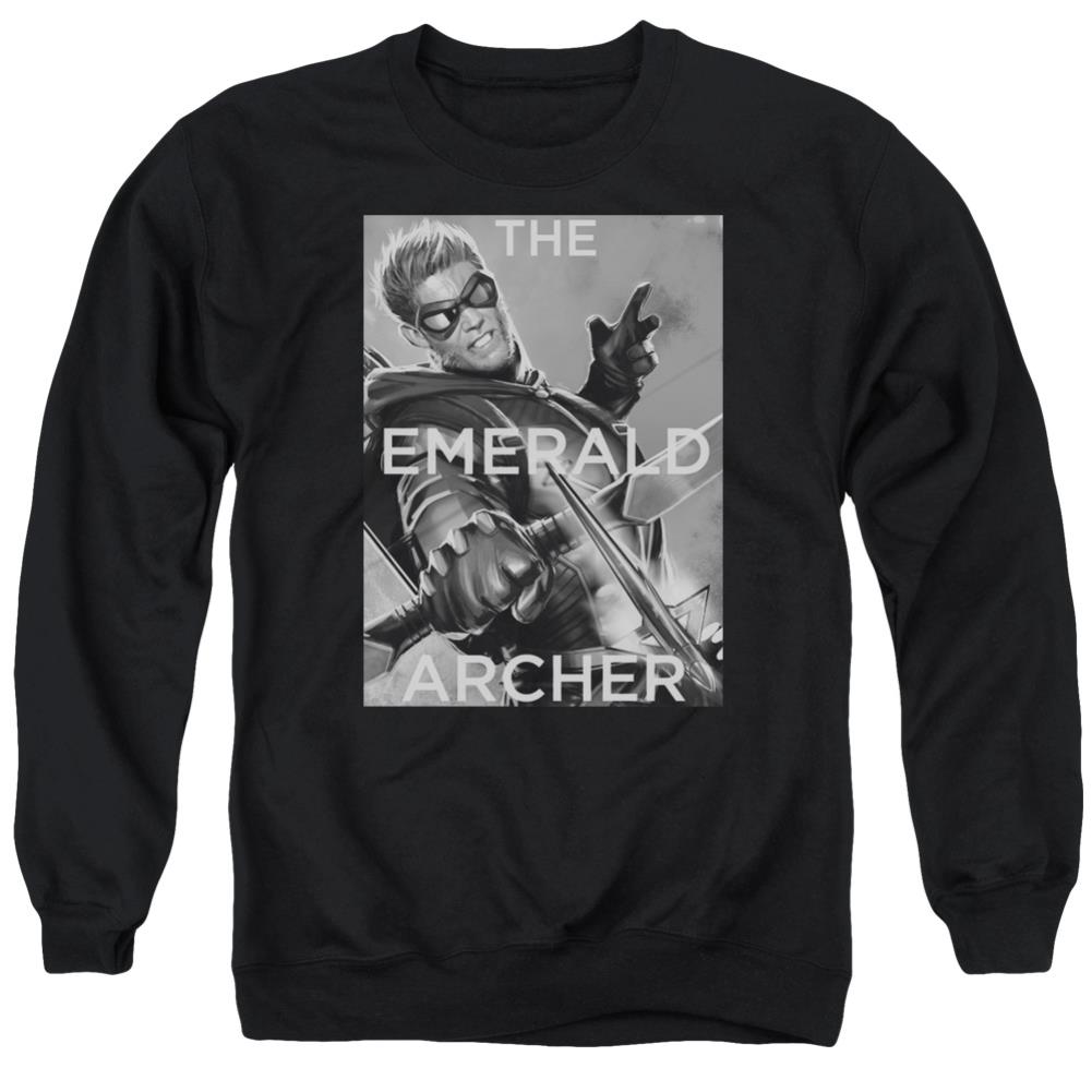 Justice League Of America Trigger Men's Crewneck 50 50 Poly Long-Sleeve T-Shirt