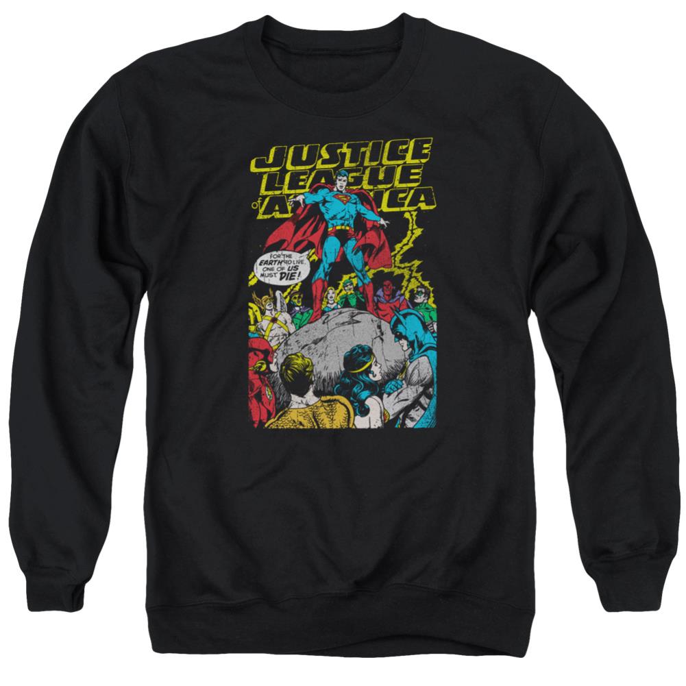 Justice League Of America Ultimate Scarifice Men's Crewneck 50 50 Poly Long-Sleeve T-Shirt