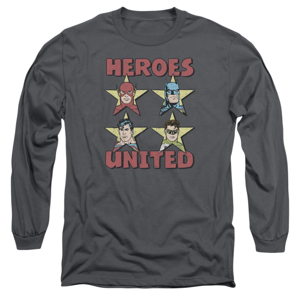 Justice League Of America United Stars Men's 18/1 Cotton Long-Sleeve T-Shirt