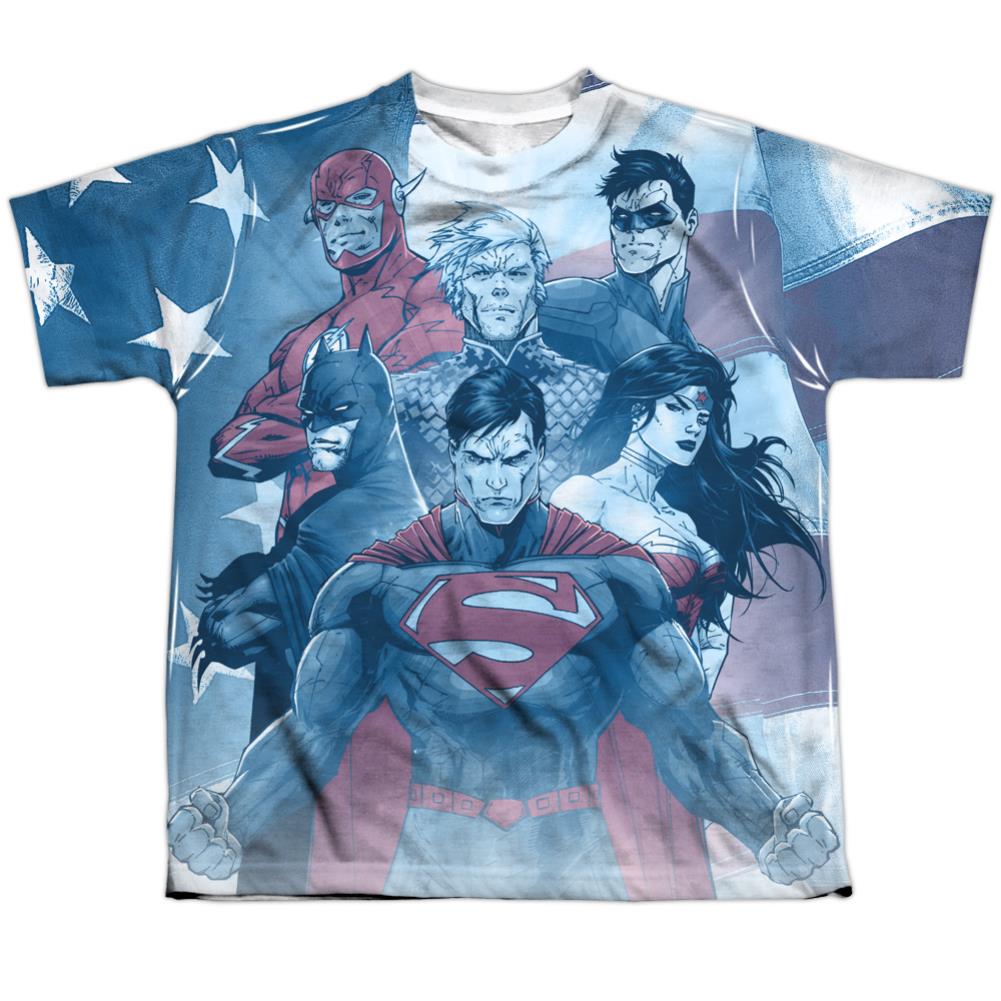 Justice League Of America United Youth Regular Fit Poly Short-Sleeve T-Shirt