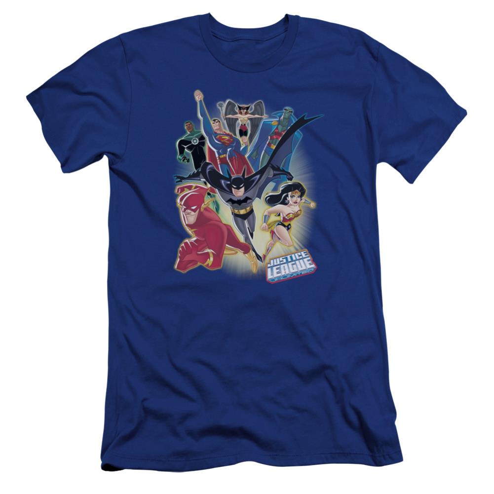 Justice League Of America Unlimited Men's Ultra-Soft 30/1 Cotton Slim Short-Sleeve T-Shirt