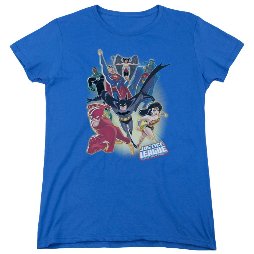 Justice League Of America Unlimited Women's 18/1 Cotton Short-Sleeve T-Shirt