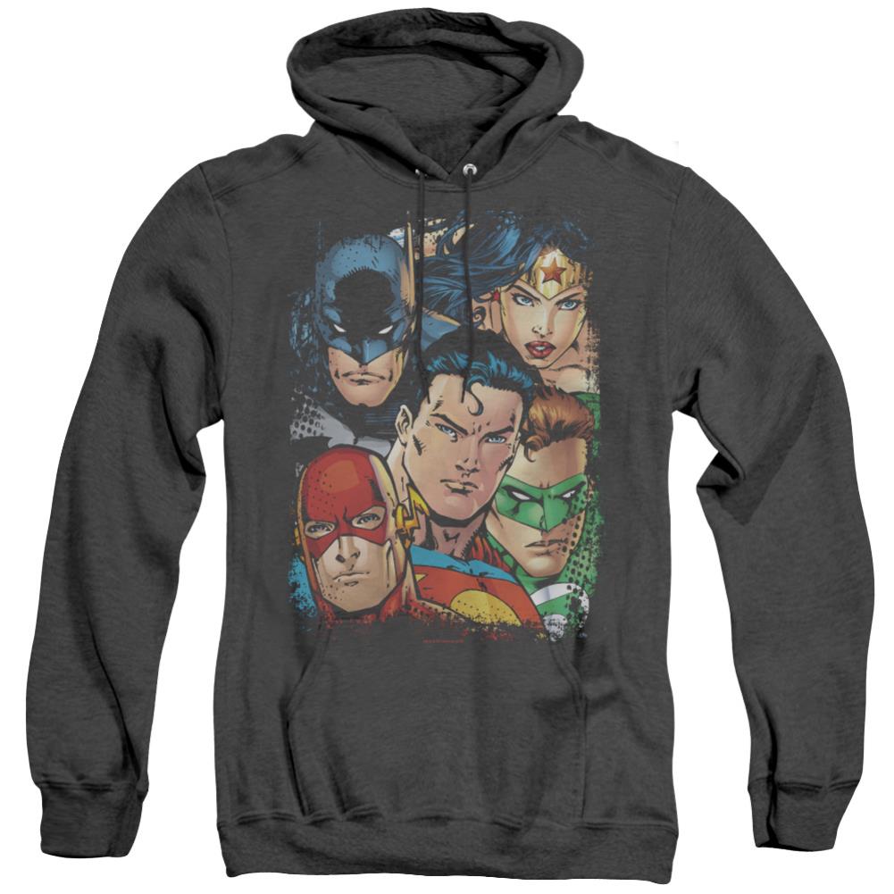 Justice League Of America Up Close And Personal Men's Pull-Over Hoodie