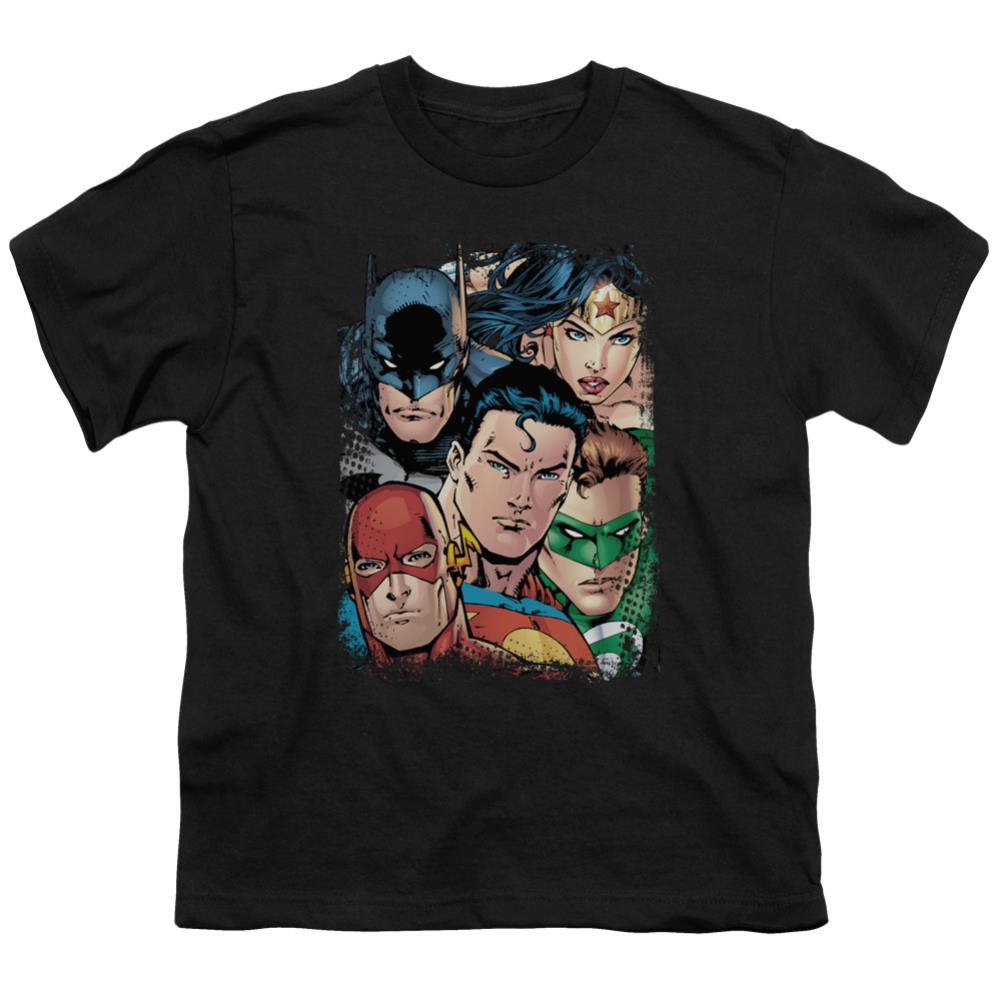 Justice League Of America Up Close And Personal Youth 18/1 100% Cotton Short-Sleeve T-Shirt
