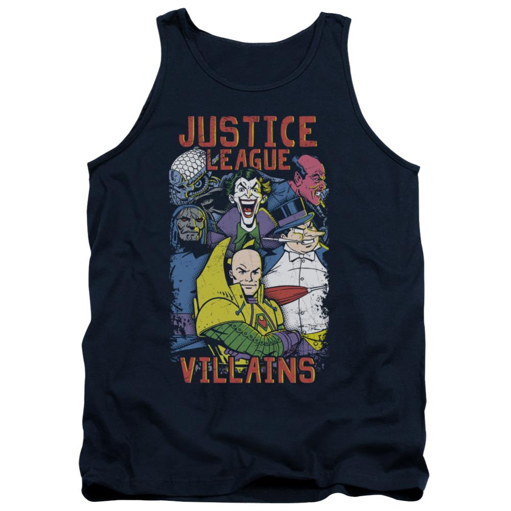 Justice League Of America Villains Men's 18/1 Cotton Tank Top