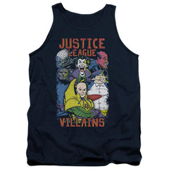 Justice League Of America Villains Men's 18/1 Cotton Tank Top