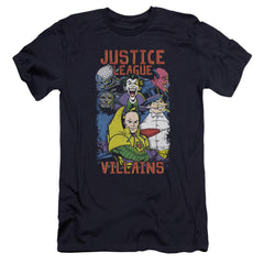 Justice League Of America Villains Men's Ultra-Soft 30/1 Cotton Slim Short-Sleeve T-Shirt